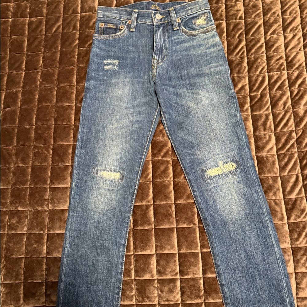 Polo by Ralph Lauren Kids Distressed Blue Jeans Boys size 7 - Sullivan Slim